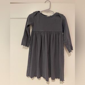 Kate Quinn long sleeve lap neck toddler dress | organic cotton rib dress